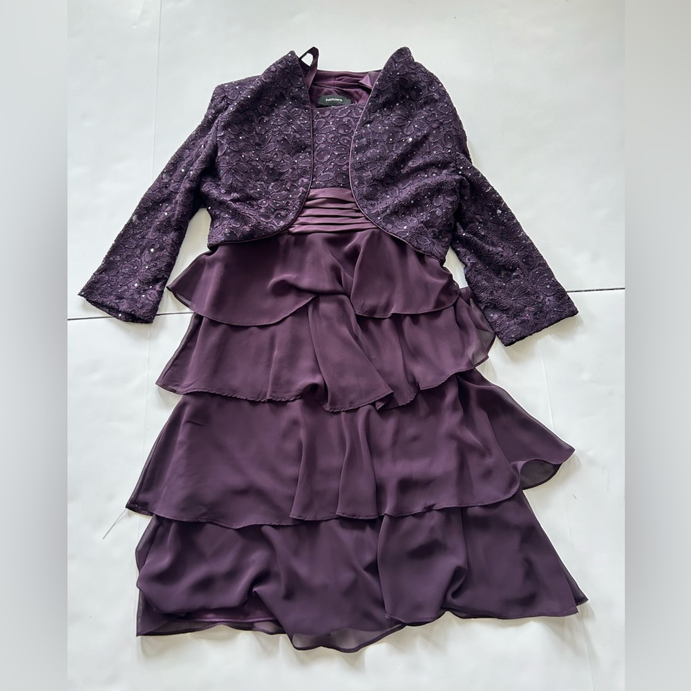R@M Richard’s 2 piece bolero style dress size 10 teen tall